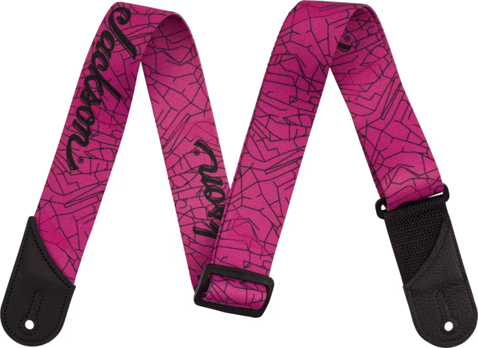 Jackson Cracked Mirror Strap, Pink, 2" - Kytarový popruh