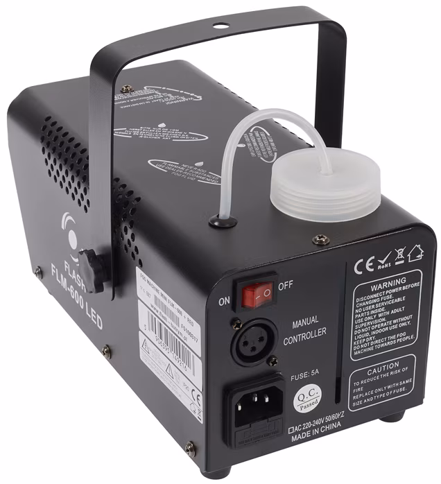 Flash FLM-600 MINI FOG MACHINE + RED - Výrobník mlhy s LED