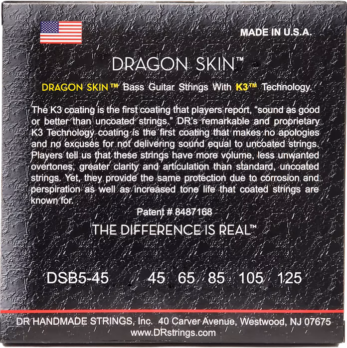DR Strings DSB5-45 - Struny pro pětistrunnou baskytaru