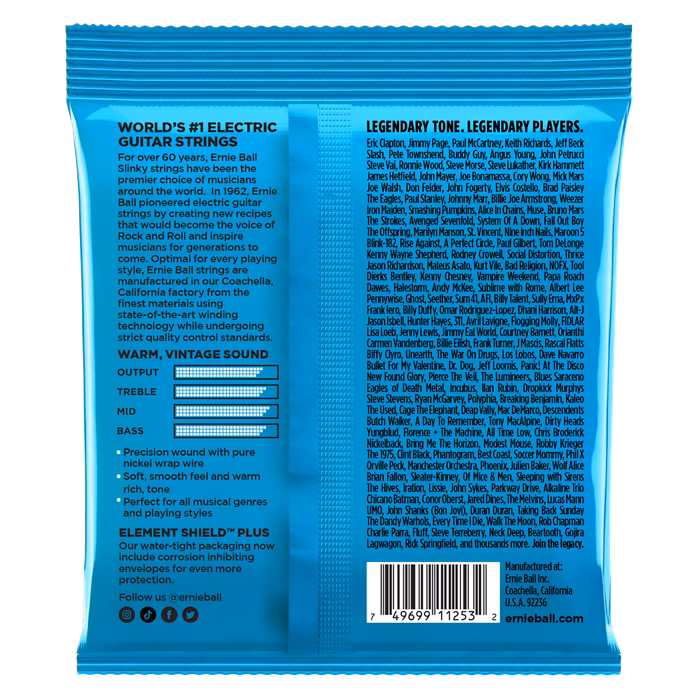 Ernie Ball 3255 Pure Nickel Extra Slinky 3-Pack - Struny pro elektrickou kytaru