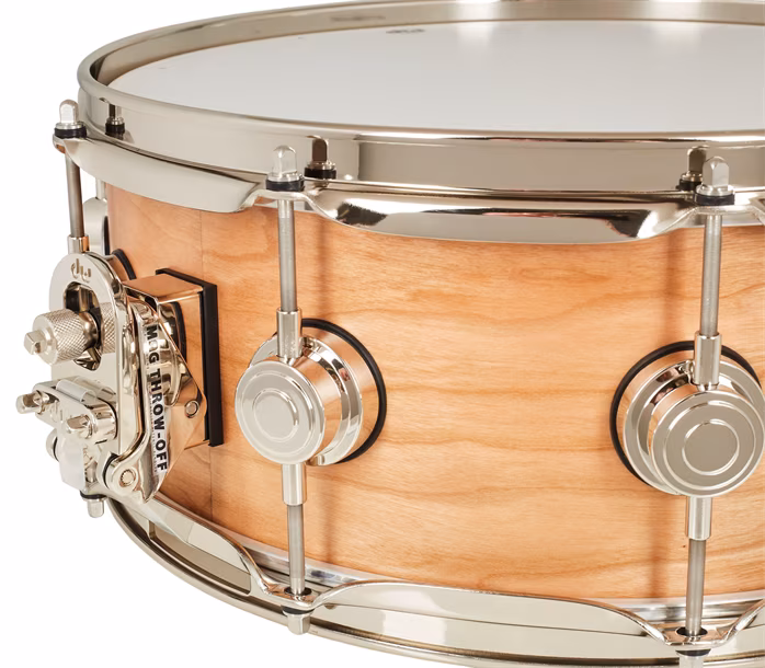 DW 14" x 5,5" SO Natural Cherry/Gum Nickel Hardware Snare Drum - Snare bubínek