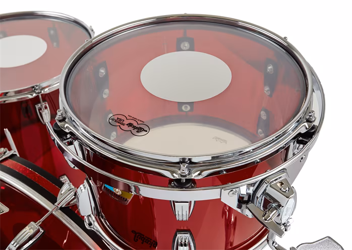 Ludwig Vistalite 50th Anniversary Probeat Red - Bicí souprava