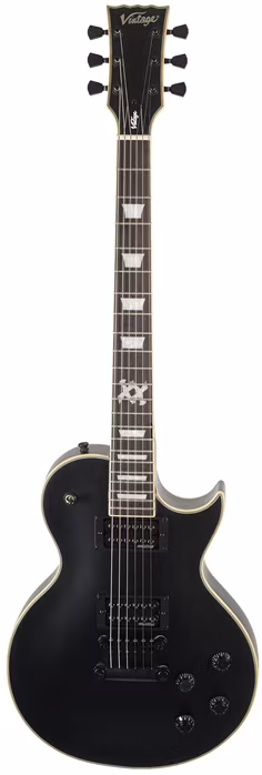 Vintage V100VMX - Satin Black - Elektrická kytara