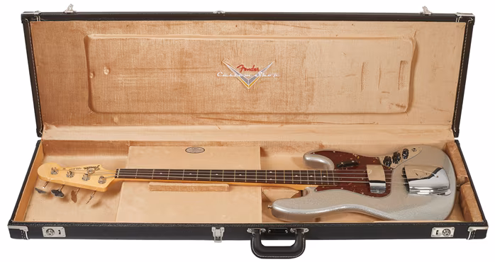 Fender Custom Shop 64 Jazz Bass NOS Silver Sparkle - Elektrická baskytara