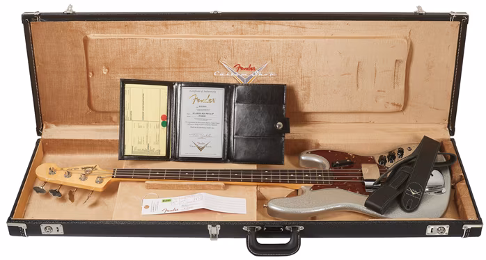 Fender Custom Shop 64 Jazz Bass NOS Silver Sparkle - Elektrická baskytara