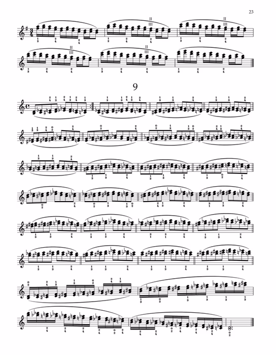 KN Otakar Ševčík - Škola houslové techniky op. 1, sešit 4, Cvičení dvojhmatová a flažoletová - Škola hry na housle