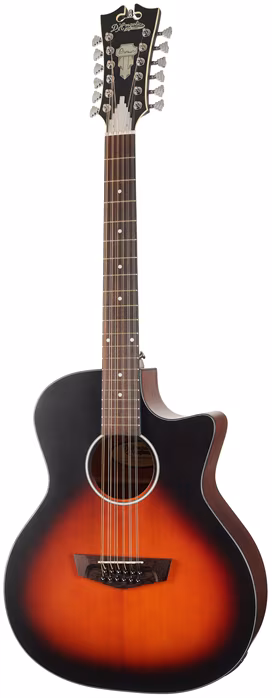 D'Angelico Fulton LS Grand Auditorium 12-String CE Satin Vintage Sunburst (rozbalené) - Dvanáctistrunná elektroakustická kytara