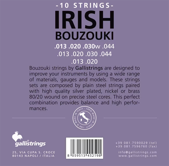 Galli BP90 CM Irish Bouzouki Custom Medium - Struny pro irské bouzouki