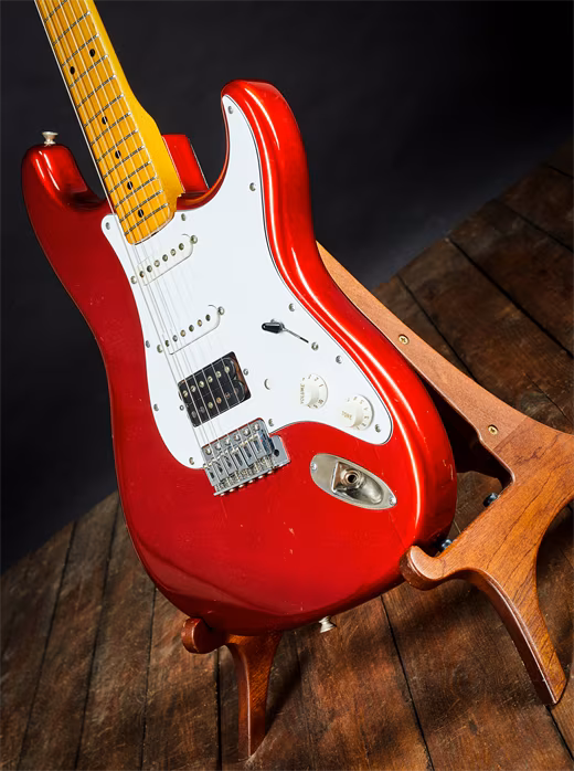 Fender 1989 Stratocaster ST57 Dimarzio PU Candy Apple Red - Elektrická kytara