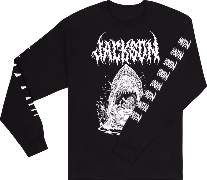 Jackson Sharkrot L/S T-Shirt Black XXL - Tričko