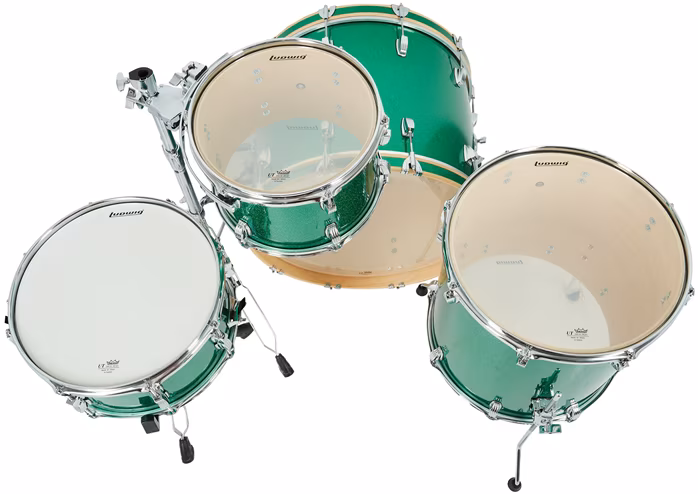 Ludwig Continental Green Sparkle - Bicí souprava