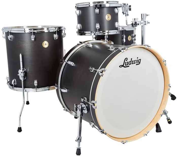 Ludwig Continental Black Satin - Bicí souprava