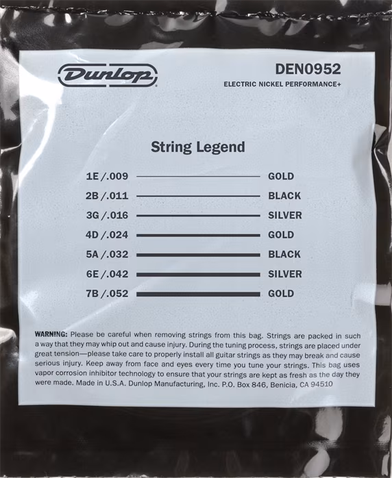 Dunlop DEN0952 - Struny pro sedmistrunnou elektrickou kytaru