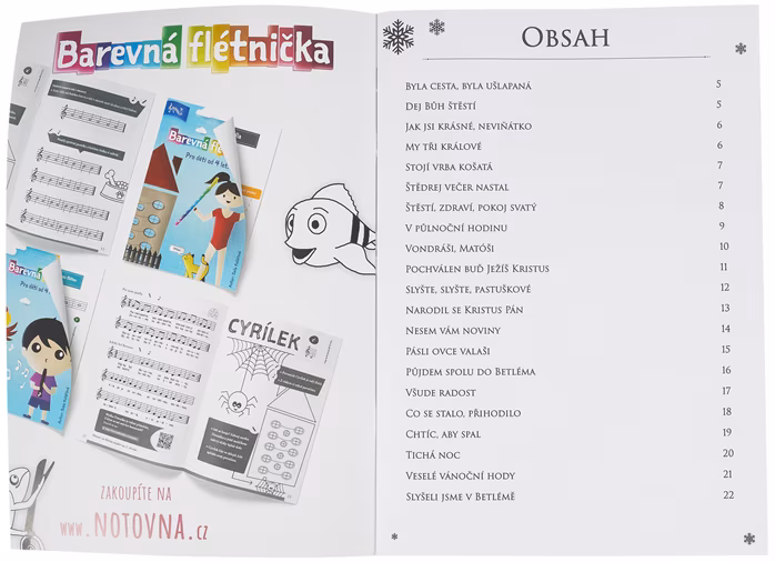 KN Vánoční koledy pro 2 flétny ve velmi snadné úpravě - Škola hry na zobcovou flétnu