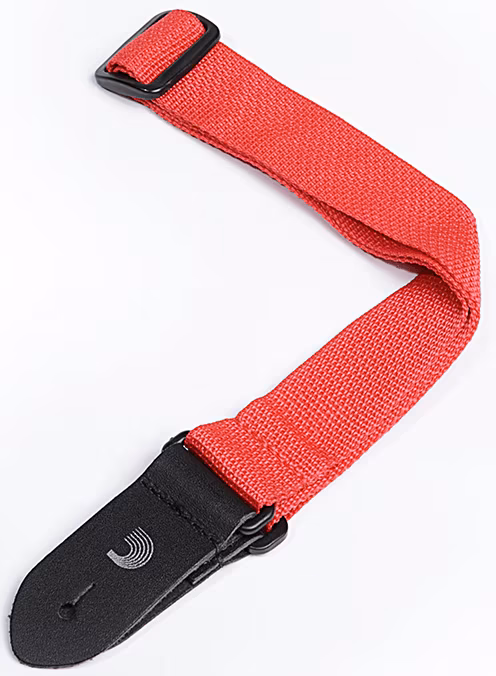 D'Addario Polypropylene Ukulele Strap Red - Popruh pro ukulele