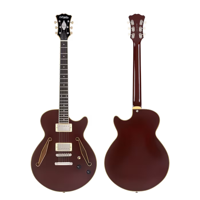 D'Angelico Tour Collection SS Single Cutaway Stop-Bar Tailpie CE Solid Wine (rozbalené) - Semiakustická kytara
