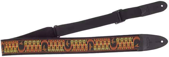 PRS 2.4" Padded Guitar Strap w/FLASH, Custom Jacquard Birds Wavelength, Yellow - Kytarový popruh