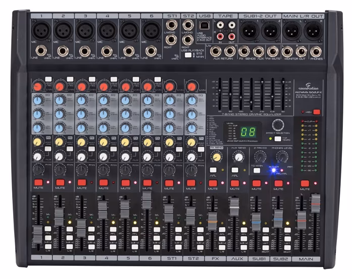 Soundsation ALCHEMIX 602UFX (rozbalené) - Analogový mixážní pult