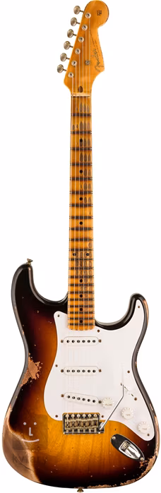Fender Custom Shop 70th Anniversary 54 Strat Heavy Relic Wide-Fade 2-Color Sunburst - Elektrická kytara