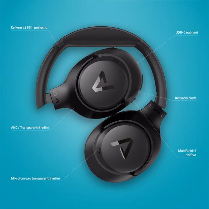 LAMAX NoiseComfort2 ANC - Bezdrátová sluchátka