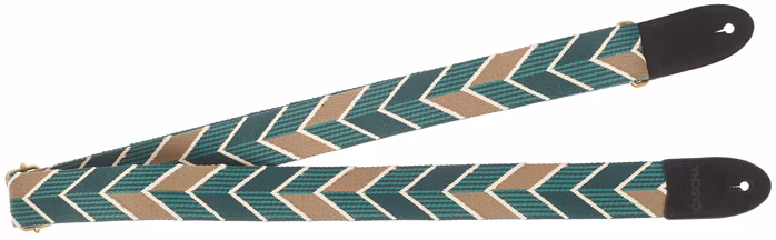 Cascha CUS-JW2 Ukulele Strap Jacquard - Ethnic Green - Popruh pro ukulele