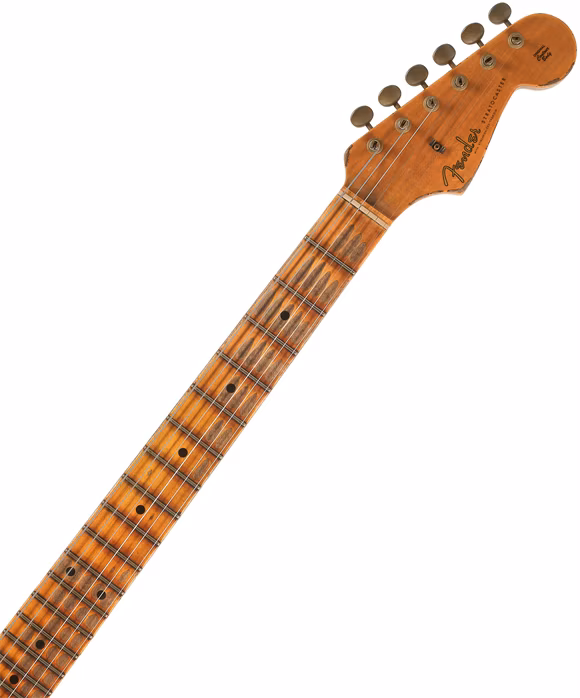 Fender Custom Shop 57 Stratocaster Heavy Relic Faded Aged Cimarron Red - Elektrická kytara