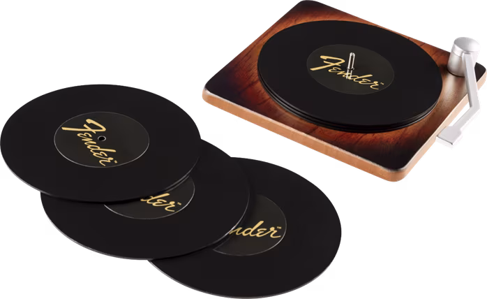 Fender Sunburst Turntable Coaster Set - Podtácek
