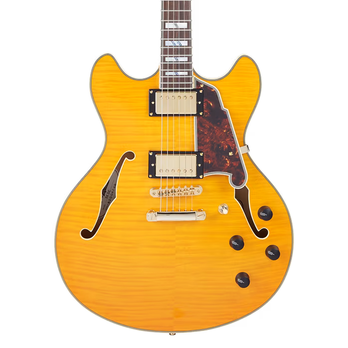 D'Angelico Excel DC Vintage Natural - Semiakustická kytara