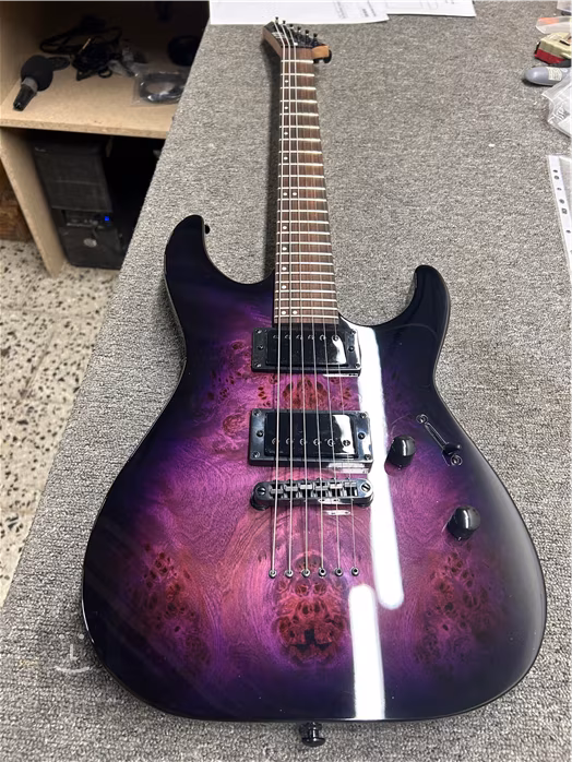ESP LTD M-200DX NT Purple Burst (poškozené) - Elektrická kytara