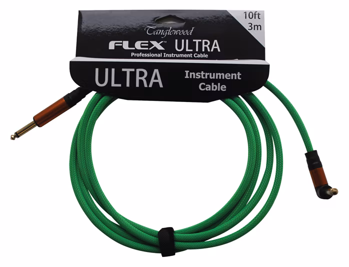 Tanglewood Flex Ultra Cable Lakeshore Green 3 m Angled - Nástrojový kabel