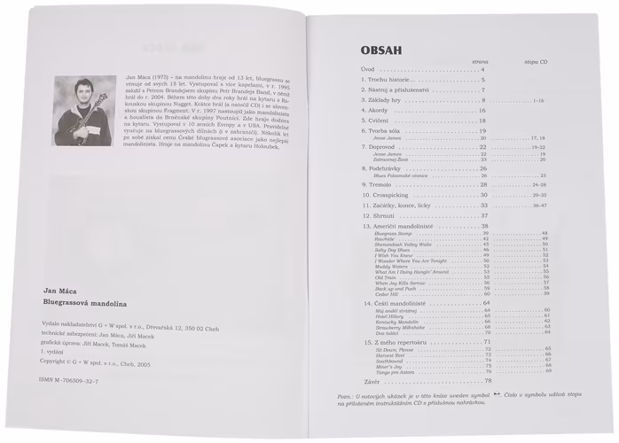 KN Škola bluegrassová mandolína - škola hry - Jan Máca - Škola hry na mandolínu