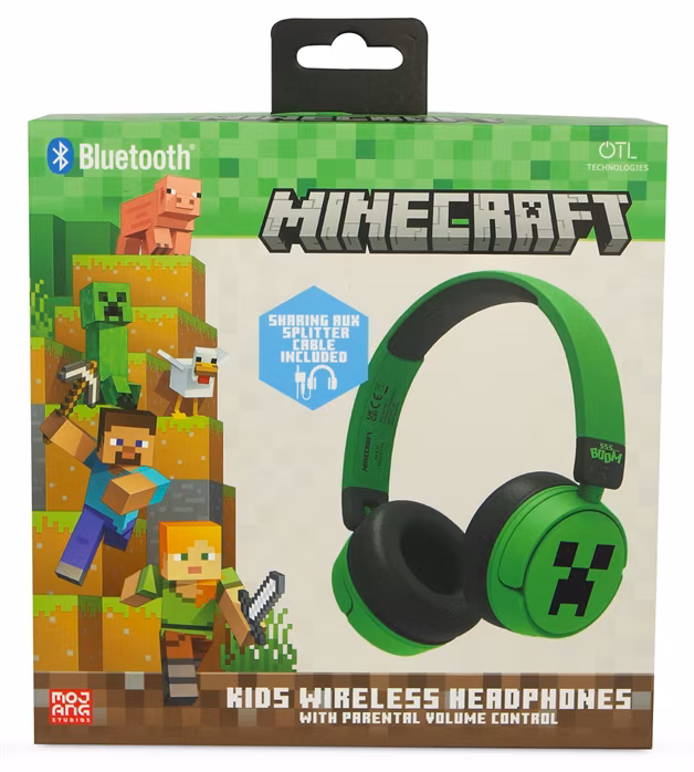 OTL Minecraft Creeper Kids Wireless Headphones - Bezdrátová sluchátka