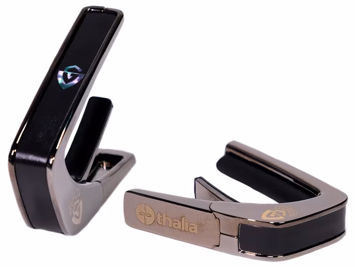 Thalia Guild Ebony-Ripple Shield Black Chrome - Kapodastr