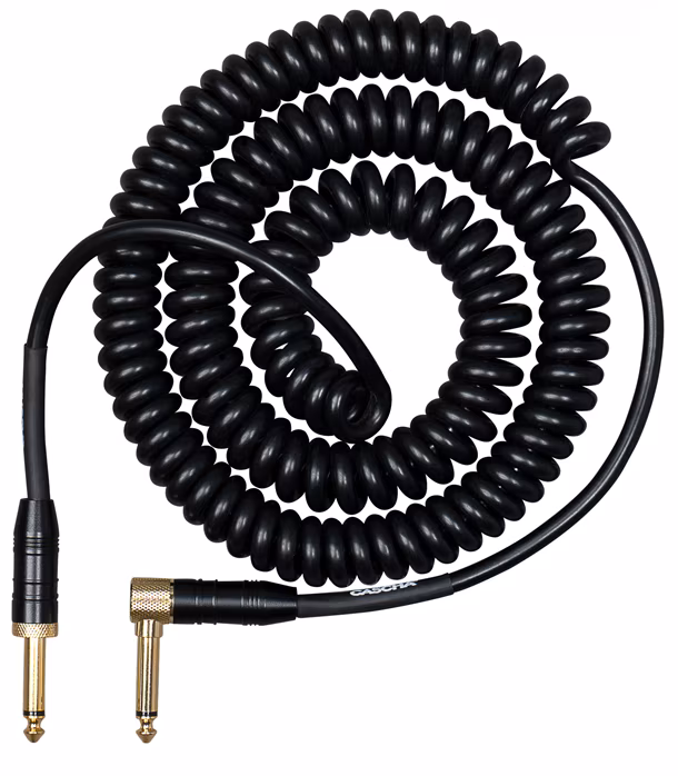 Cascha Advanced Line Guitar Cable Curly Black 6m - Kroucený nástrojový kabel