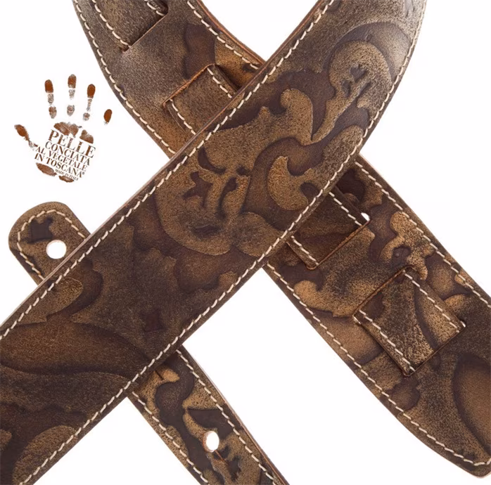 Magrabò Holes HS Embossed Grifo Bronze 6 cm - Kytarový popruh