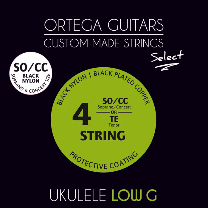 Ortega UKSBK Low-G - Struny pro sopránové/koncertní ukulele