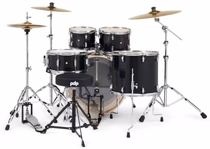 PDP Mainstage Black Sparkle Rock Set - Bicí souprava s činely