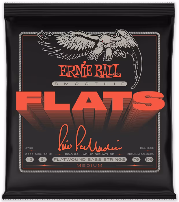 Ernie Ball Medium Pino Palladino Smoothie Flats 43-108 - Struny pro baskytaru