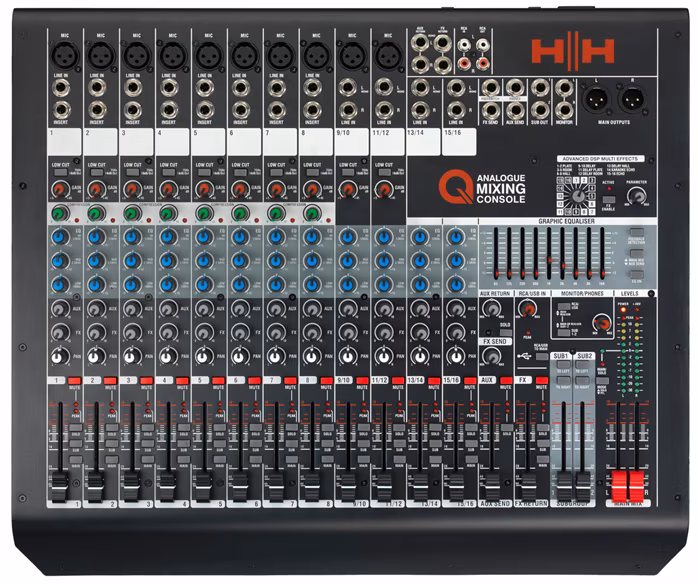 H&H Q16FX - Analogový mixážní pult