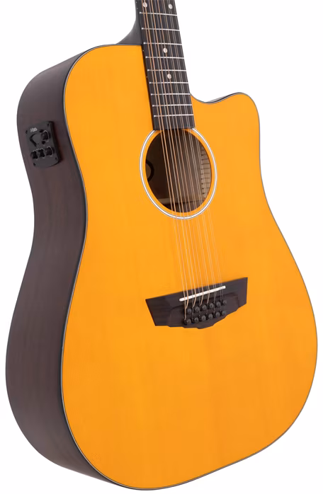 D'Angelico Premier Bowery 12 LS Vintage Natural - Dvanáctistrunná elektroakustická kytara