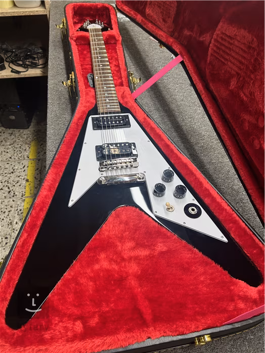 Epiphone Kirk Hammett 1979 Flying V Ebony (použité) - Elektrická kytara