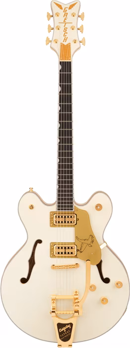 Gretsch LE Falcon Center Block String-Thru Bigsby EB Vintage White - Semiakustická kytara
