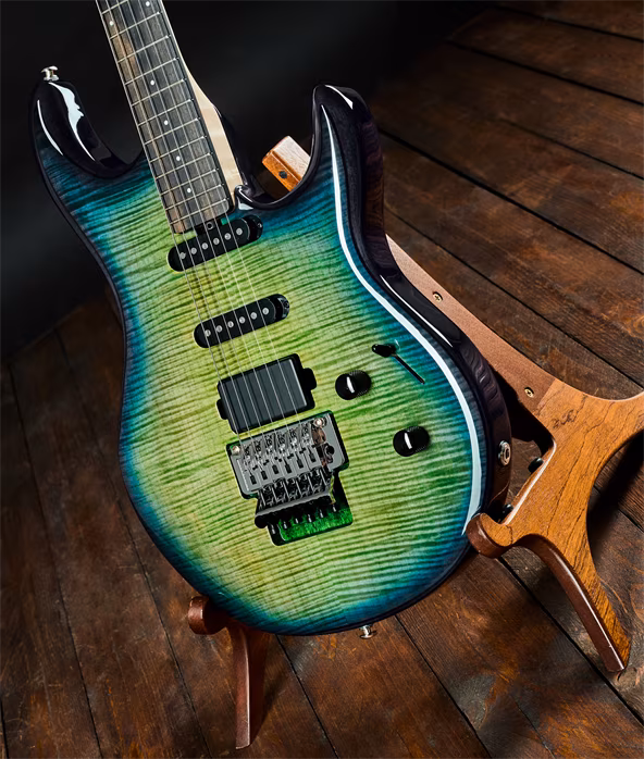 Music Man 2025 Luke 4 BFR Green Tide LTD - Elektrická kytara