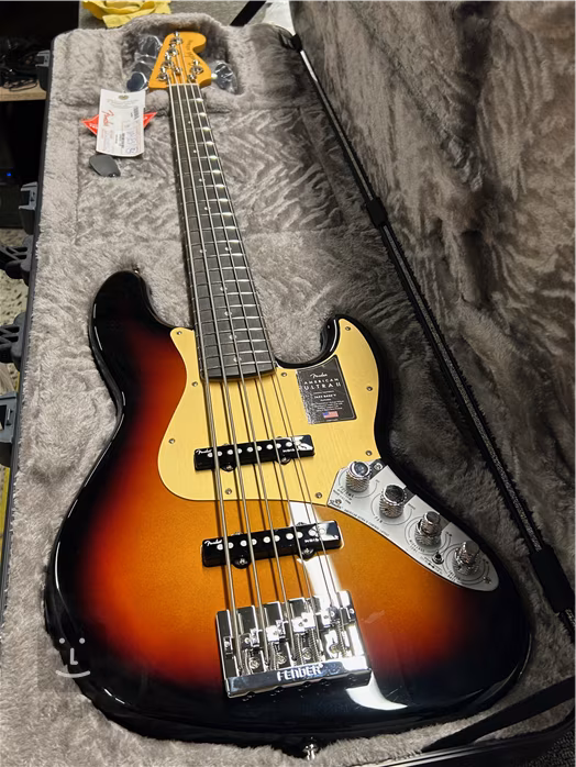 Fender American Ultra II Jazz Bass V EB UB (použité) - Elektrická baskytara