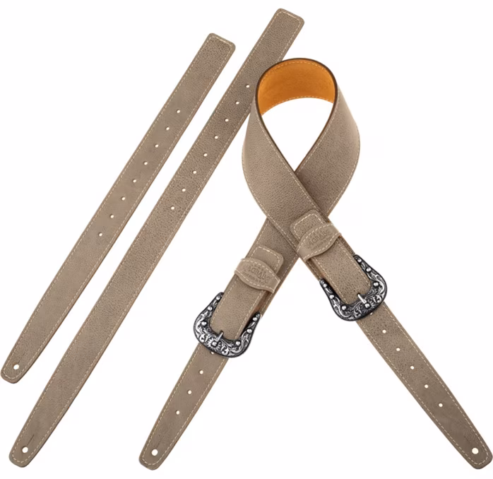 Magrabò Twin Buckle TS Aged Granito / Sun Silver Buckle 7 cm - Kytarový popruh