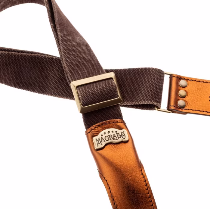 Magrabò Stripe SS Cotton Washed Black 5 cm, Flores Black - Kytarový popruh