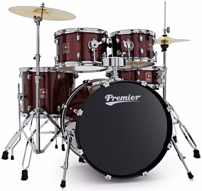 Premier Revolution 20" 5pc Drum Kit Red Sparkle - Bicí souprava