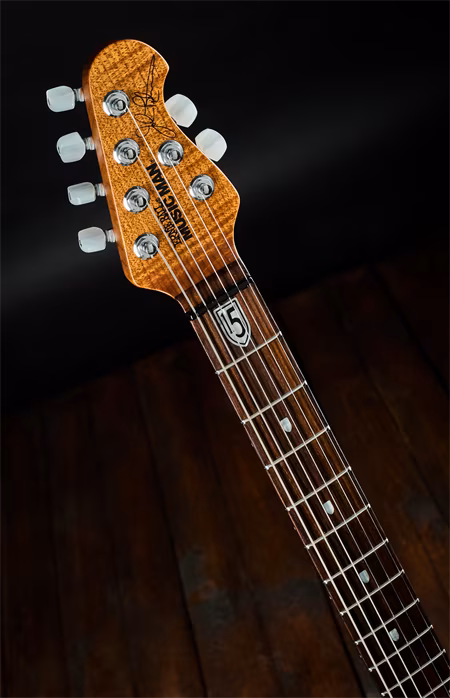 Music Man 2023 Petrucci JP15 BFR Butterscotch Burl LTD 40/100 - Elektrická kytara