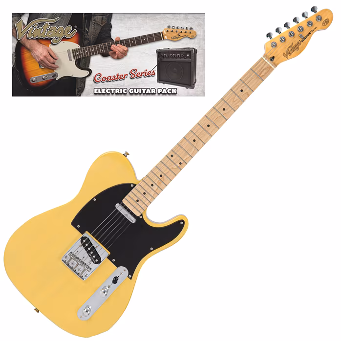 Vintage V20MBS Butterscotch Pack - Elektrický kytarový komplet