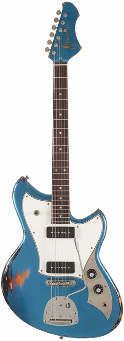 Novo Serus J - Finish Over Finish - Dealer Limited 2025 Lake Placid Blue over 64 3-Tone Sunburst - Elektrická kytara